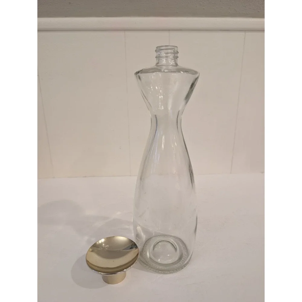 Vintage Old Forester Bourbon Bottle 1950's & VTG MCM Art Deco Glass Genie Bottle